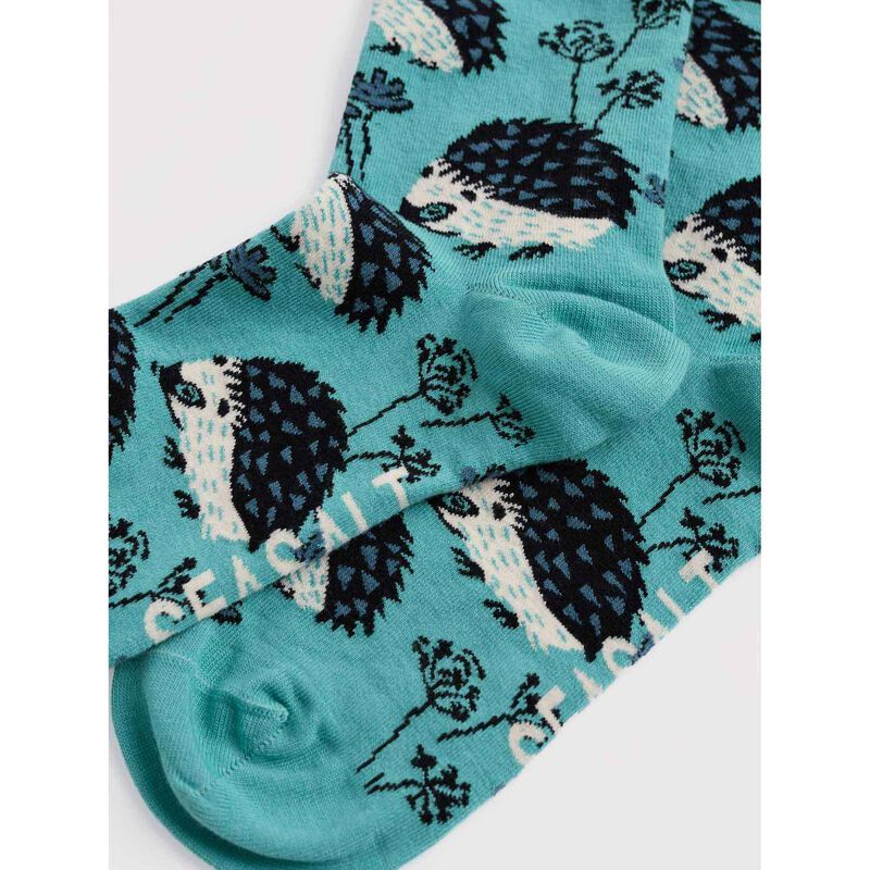 Seasalt Cornwall Arty Socks - Hedgehog Garden Riverside image number 1